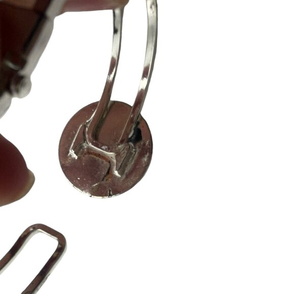 Apache Tears Stone Silver Bangle Cuff Bracelet - Picture 8 of 9